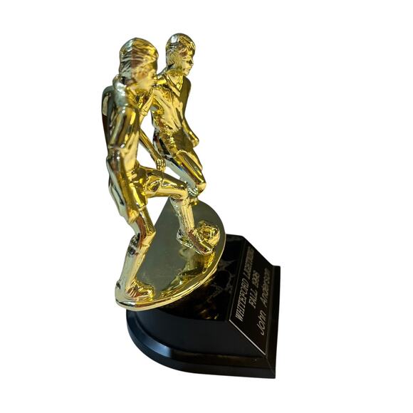 black and gold soccer Trophy - Picture 5 of 11